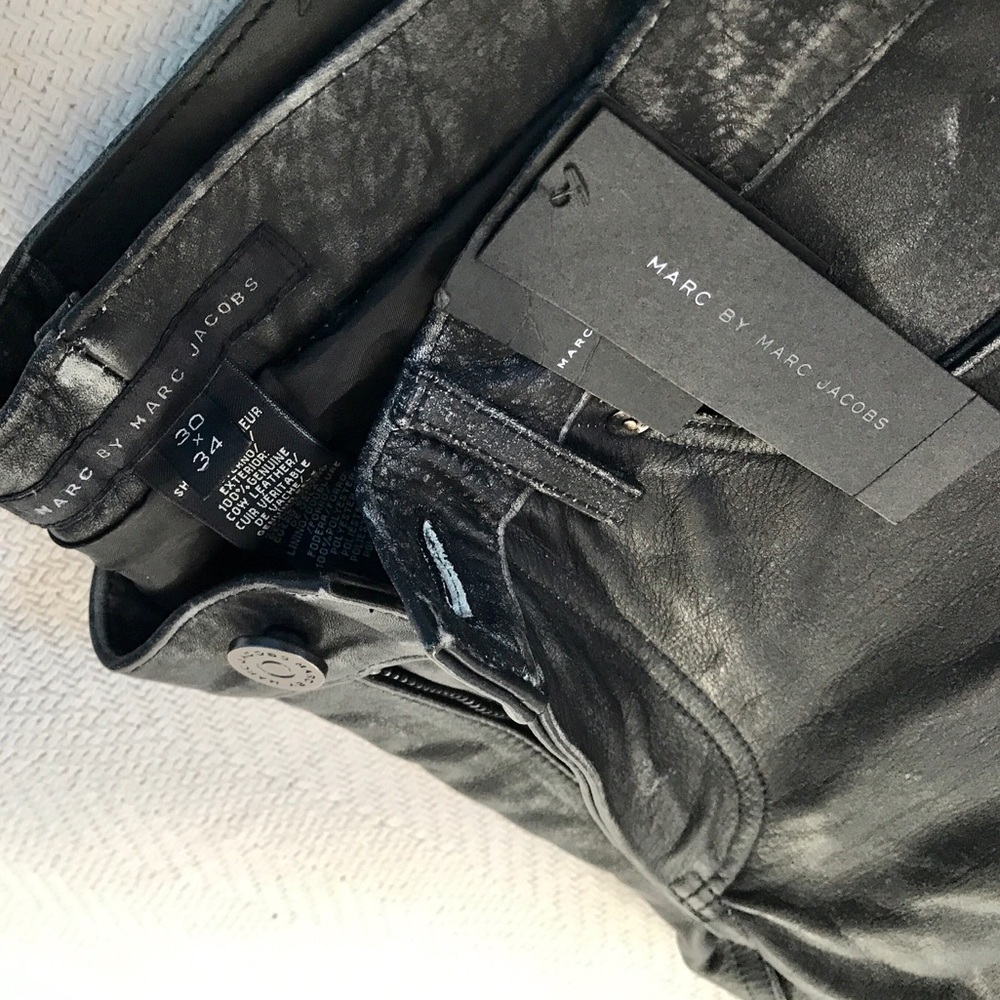 Marc by Marc Jacobs men leather pants. New w tags